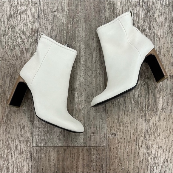 NIB: RAG & BONE Leather Ellis Boot/Booties in Ivory White, Size 6.5 (36.5 EU) - Picture 3 of 15
